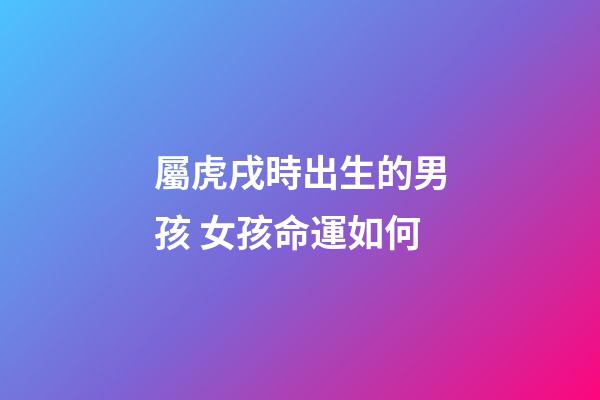 屬虎戌時出生的男孩 女孩命運如何